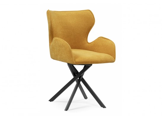 Стул на металлокаркасе Карлайл крутящийся горчичный / черный в Ростове-на-Дону