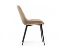 Стул на металлокаркасе Келми микровелюр светло-бежевый / черный глянец в Ростове-на-Дону