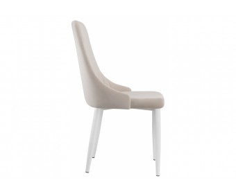 Стул на металлокаркасе Kora white / beige