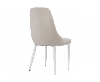 Стул на металлокаркасе Kora white / beige