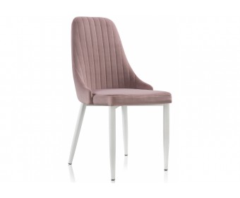 Стул на металлокаркасе Kora white / light purple
