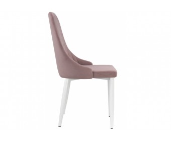 Стул на металлокаркасе Kora white / light purple