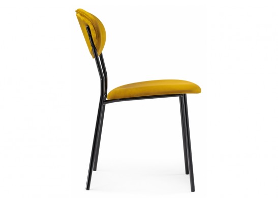 Стул на металлокаркасе Корсе желтый / черный глянец в Ростове-на-Дону