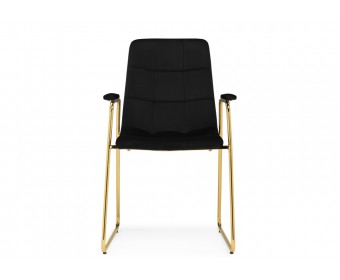 Стул на металлокаркасе Lana black / gold