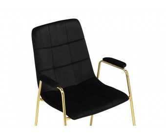 Стул на металлокаркасе Lana black / gold