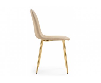Стул на металлокаркасе Lilu 1 beige / gold