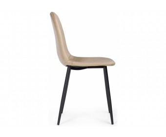 Стул на металлокаркасе Lilu dark beige / black