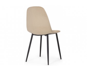 Стул на металлокаркасе Lilu dark beige / black