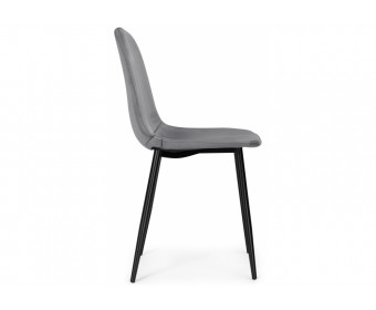 Стул на металлокаркасе Lilu dark grey / black