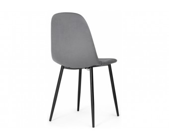 Стул на металлокаркасе Lilu dark grey / black