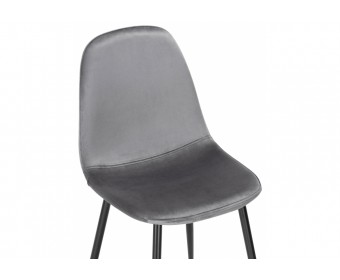 Стул на металлокаркасе Lilu dark grey / black