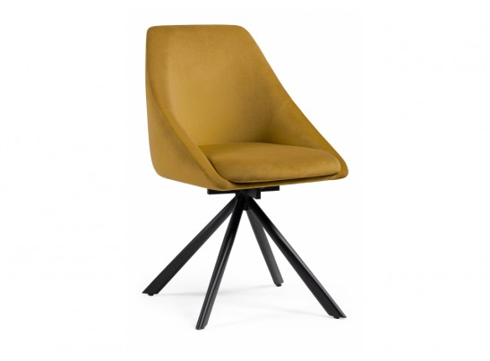 Стул на металлокаркасе Окленд крутящийся горчичный / черный в Ростове-на-Дону