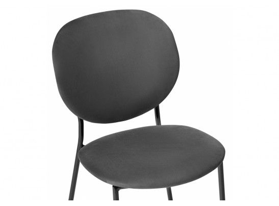 Стул на металлокаркасе Саранда графитовый / черный глянец в Ростове-на-Дону