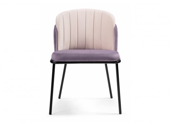 Стул на металлокаркасе Сиолим сливовый / кремовый / черный глянец в Ростове-на-Дону