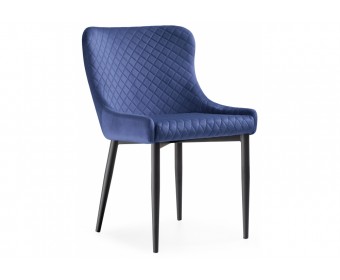 Стул на металлокаркасе Teo dark blue / black