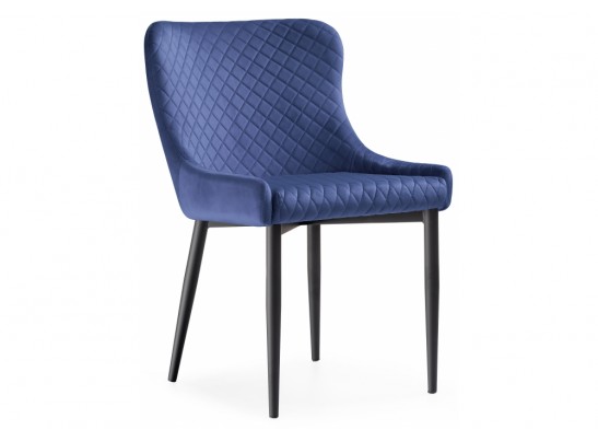 Стул на металлокаркасе Teo dark blue / black в Ростове-на-Дону