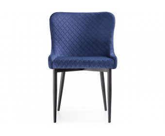 Стул на металлокаркасе Teo dark blue / black