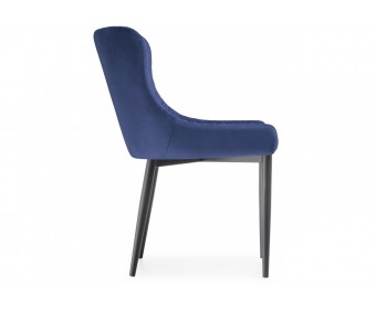 Стул на металлокаркасе Teo dark blue / black