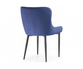 Стул на металлокаркасе Teo dark blue / black