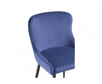 Стул на металлокаркасе Teo dark blue / black