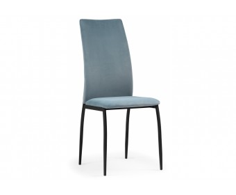 Стул на металлокаркасе Tod light blue / black