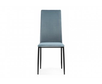 Стул на металлокаркасе Tod light blue / black
