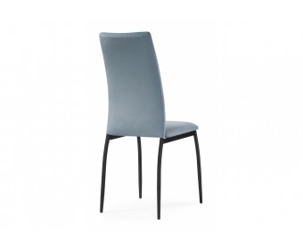 Стул на металлокаркасе Tod light blue / black