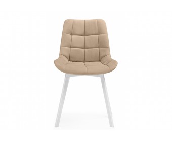 Стулья на металлокаркасе Челси 360 бежевый (ZD 210) / белый