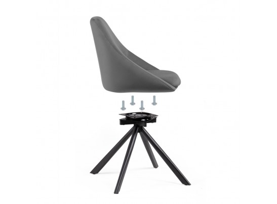 Стул на металлокаркасе Окленд крутящийся горчичный / черный в Ростове-на-Дону