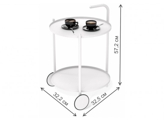 Журнальный столик SHT-CT60 белый муар / белый в Ростове-на-Дону