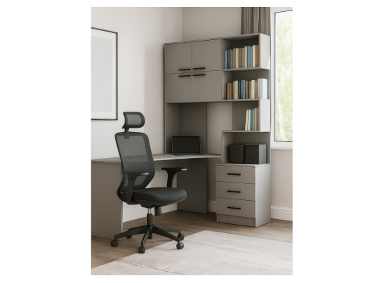 Компьютерный стол Эльброни левый шиншилла серая в Ростове-на-Дону
