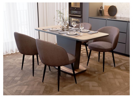 Деревянный стол Комфорт авелано / графит в Ростове-на-Дону