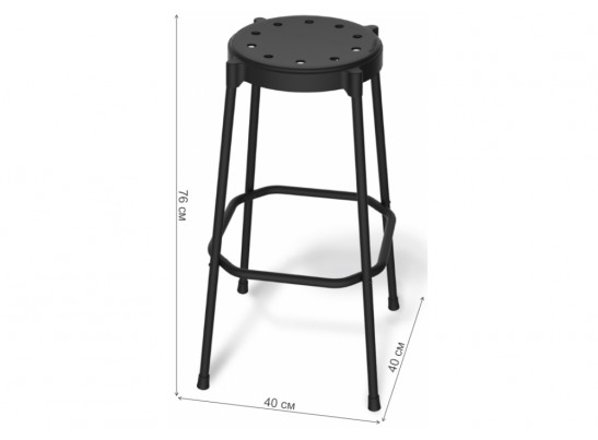 Барный стул SHT-S48 черный / черный муар в Ростове-на-Дону