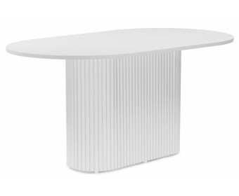 Деревянный стол Барон О 160 х 90 белая пленка шагрень / белый