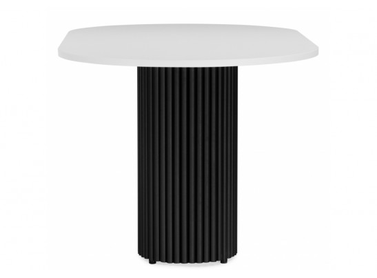 Деревянный стол Барон О 200 х 90 белая пленка шагрень / черный в Ростове-на-Дону