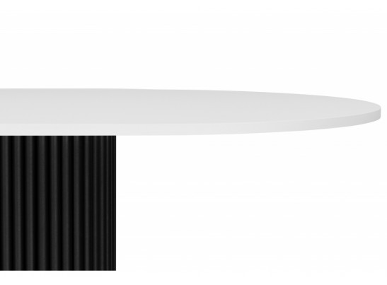 Деревянный стол Барон О 200 х 90 белая пленка шагрень / черный в Ростове-на-Дону