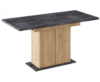 Деревянный стол Carla крафт золотой / цемент темный