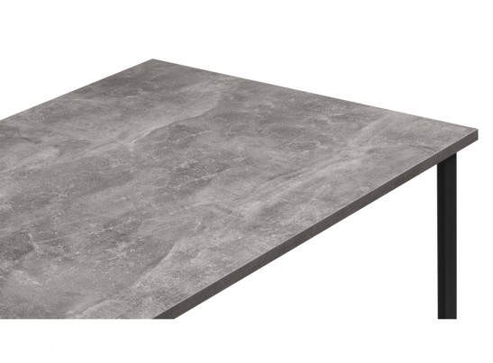 Деревянный стол Лиман 140 х 80 бетон светлый / черный матовый в Ростове-на-Дону