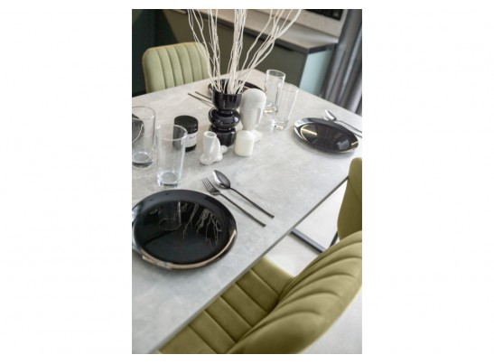 Деревянный стол Лиман 140 х 80 бетон светлый / черный матовый в Ростове-на-Дону