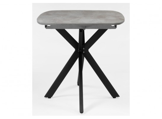 Деревянный стол Кортез 116(160)x77 раздвижной цемент / черный в Ростове-на-Дону