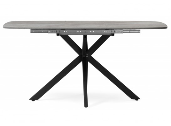 Деревянный стол Кортез 116(160)x77 раздвижной цемент / черный в Ростове-на-Дону