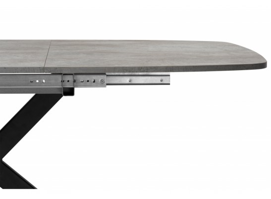 Деревянный стол Кортез 116(160)x77 раздвижной цемент / черный в Ростове-на-Дону
