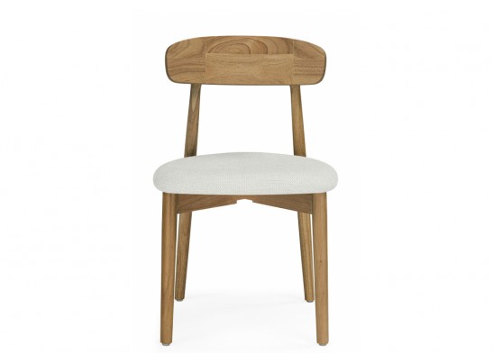 Деревянный стул Okava 1 бежевая рогожка / светлое дерево