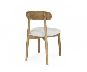 Деревянный стул Okava 1 бежевая рогожка / светлое дерево