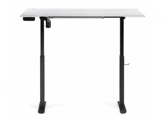 Компьютерный стол Маркос с механизмом подъема 140х80х75 белая шагрень / черный в Ростове-на-Дону