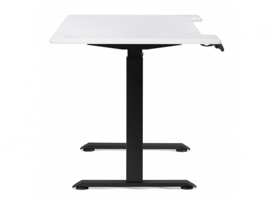 Компьютерный стол Маркос с механизмом подъема 140х80х75 белая шагрень / черный в Ростове-на-Дону