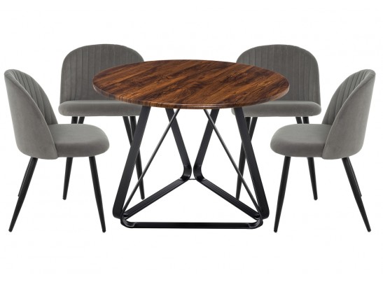 Обеденная группа Енлиан dark gray / brown / black в Ростове-на-Дону