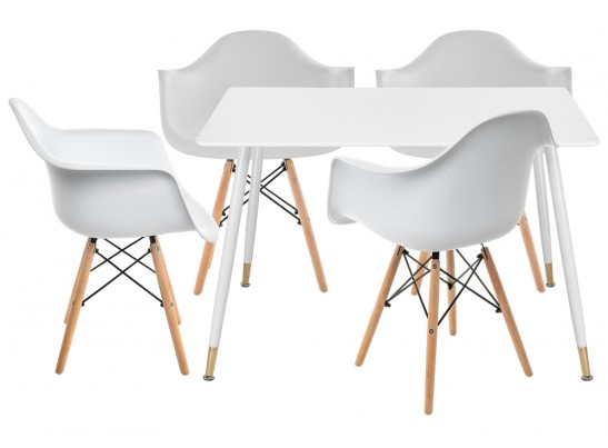Обеденная группа Куиб white / wood в Ростове-на-Дону