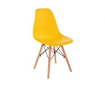 Пластиковый стул Eames PC-015 желтый