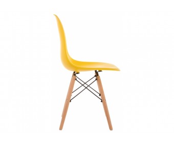 Пластиковый стул Eames PC-015 желтый